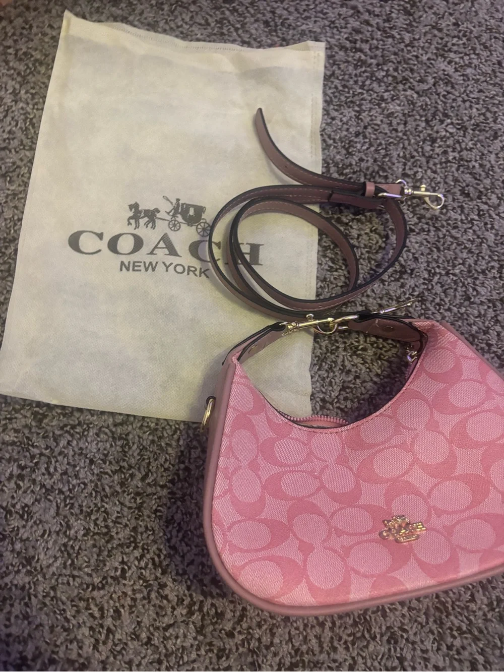Coach Pink Signature Crossbody